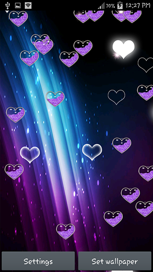 Gratis levande bakgrundsbilder Purple heart på Android-mobiler och surfplattor.