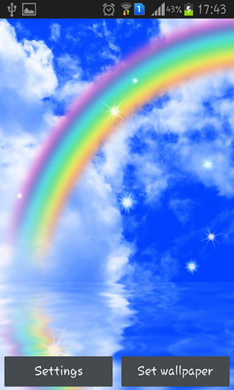 Rainbow - ladda ner levande bakgrundsbilder till Android 1.5 mobiler.