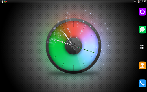 Gratis levande bakgrundsbilder Rainbow clock på Android-mobiler och surfplattor.
