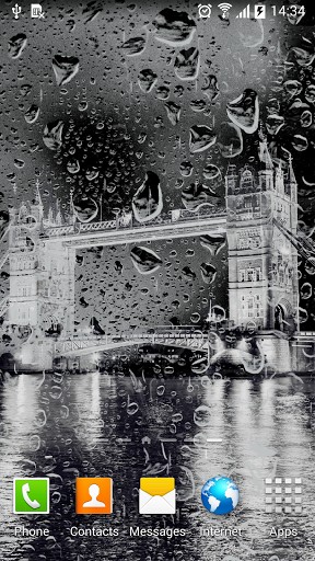 Rainy London - ladda ner levande bakgrundsbilder till Android 4.4 mobiler.