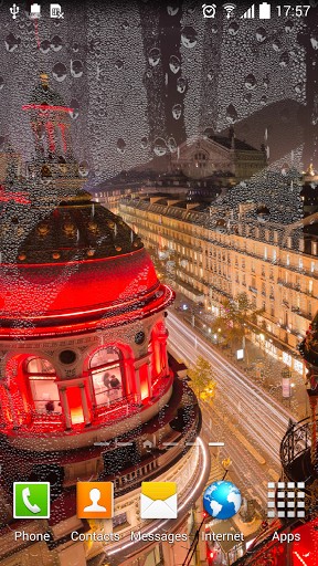 Rainy Paris - ladda ner levande bakgrundsbilder till Android 7.0 mobiler.