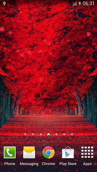 Red leaves - ladda ner levande bakgrundsbilder till Android 4.0.4 mobiler.