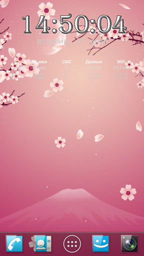 Gratis live wallpaper för Android på surfplattan arbetsbordet: Sakura pro.