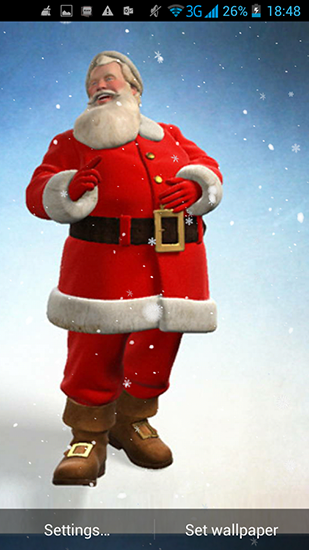 Santa 3D - ladda ner levande bakgrundsbilder till Android 2.3.5 mobiler.