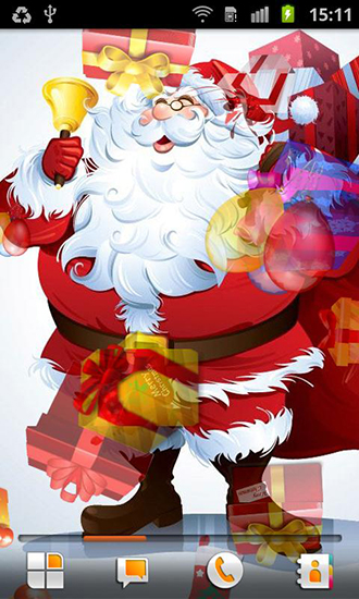 Gratis Interactive live wallpaper för Android på surfplattan arbetsbordet: Santa Claus.
