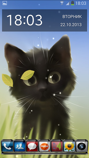 Gratis Djur live wallpaper för Android på surfplattan arbetsbordet: Savage kitten.
