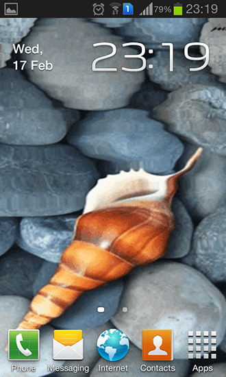 Gratis levande bakgrundsbilder Seashell by Memory lane på Android-mobiler och surfplattor.
