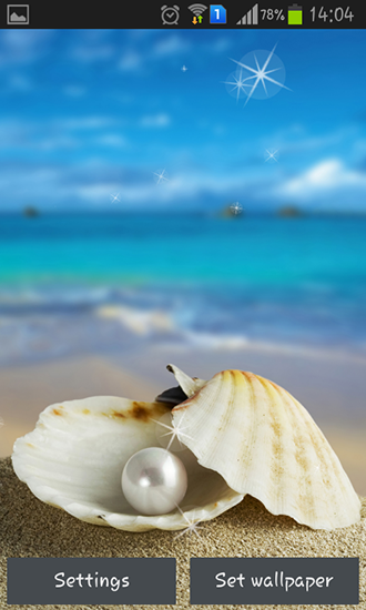 Gratis Landskap live wallpaper för Android på surfplattan arbetsbordet: Seashells.
