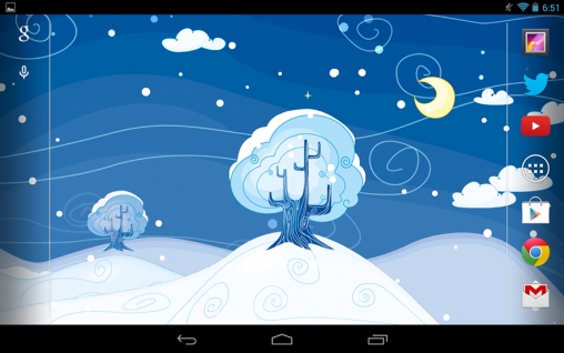 Siberian night - ladda ner levande bakgrundsbilder till Android 4.1.1 mobiler.