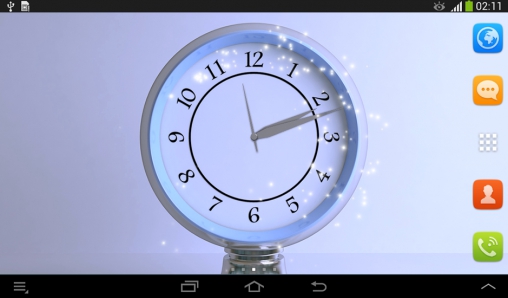 Gratis With clock live wallpaper för Android på surfplattan arbetsbordet: Silver clock.