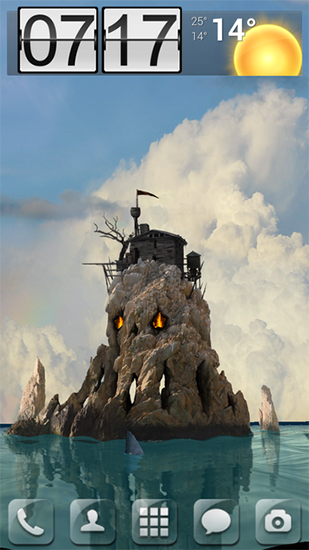 Gratis levande bakgrundsbilder Skull island 3D på Android-mobiler och surfplattor.