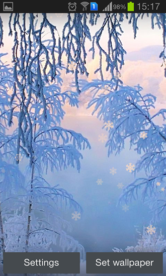 Snow white in winter - ladda ner levande bakgrundsbilder till Android 4.4.2 mobiler.