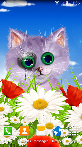 Ladda ner Spring cat - gratis live wallpaper för Android på skrivbordet.