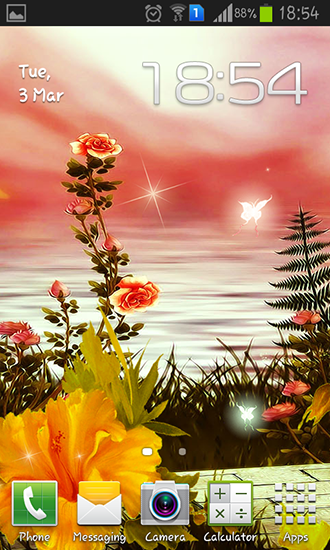 Gratis Växter live wallpaper för Android på surfplattan arbetsbordet: Spring flowers: Magic.