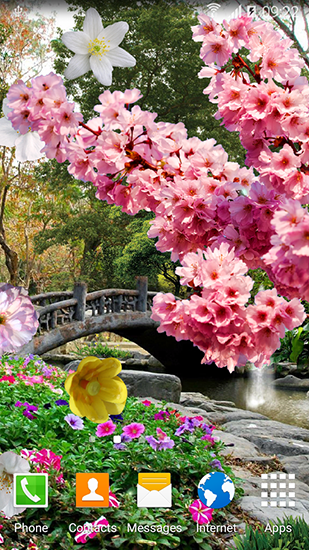 Spring garden - ladda ner levande bakgrundsbilder till Android 4.3 mobiler.