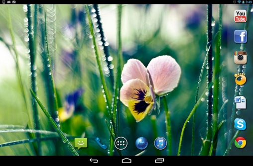 Spring rain - ladda ner levande bakgrundsbilder till Android 4.3.1 mobiler.