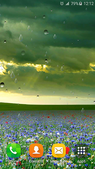 Spring rain by Locos apps - ladda ner levande bakgrundsbilder till Android 9.3.1 mobiler.