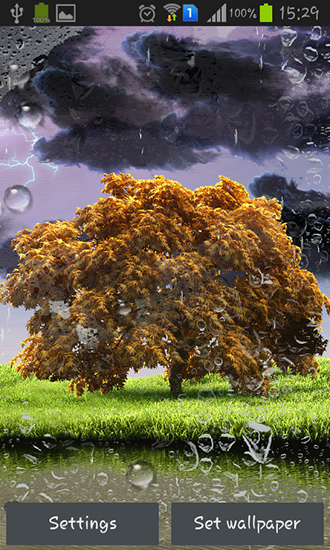 Spring storm - ladda ner levande bakgrundsbilder till Android 5.0 mobiler.