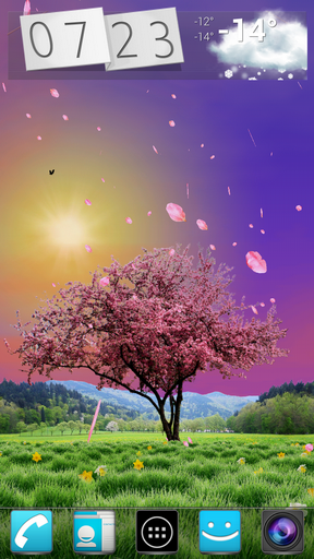 Spring trees - ladda ner levande bakgrundsbilder till Android 1 mobiler.