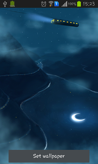 Starry night: Train - ladda ner levande bakgrundsbilder till Android 4.0. .�.�. .�.�.�.�.�.�.�.� mobiler.