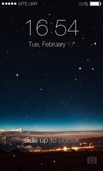 Gratis With clock live wallpaper för Android på surfplattan arbetsbordet: Stars: Locker.