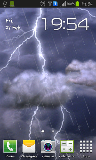 Thunderstorm - ladda ner levande bakgrundsbilder till Android 4.3 mobiler.