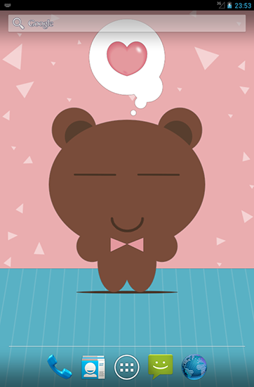Tony bear - ladda ner levande bakgrundsbilder till Android 4.4.4 mobiler.