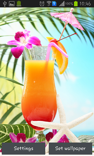 Tropical - ladda ner levande bakgrundsbilder till Android 4.3 mobiler.