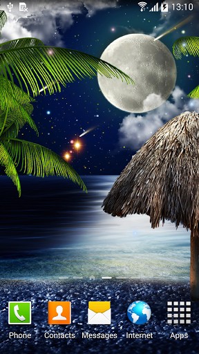 Gratis levande bakgrundsbilder Tropical night by Amax LWPS på Android-mobiler och surfplattor.