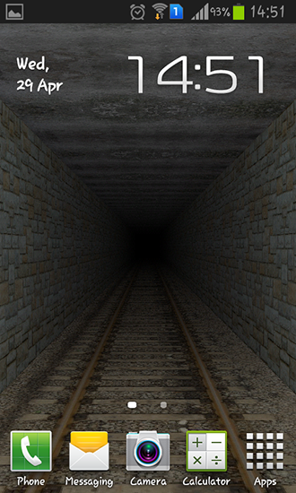 Tunnel 3D - ladda ner levande bakgrundsbilder till Android 1.5 mobiler.