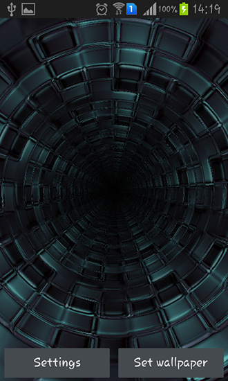Tunnel 3D by Amax lwps - ladda ner levande bakgrundsbilder till Android 4.4 mobiler.