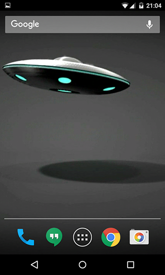 UFO 3D - ladda ner levande bakgrundsbilder till Android 4.4.4 mobiler.