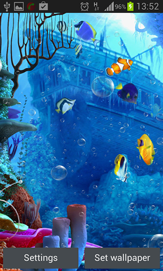 Under the sea - ladda ner levande bakgrundsbilder till Android 4.3.1 mobiler.