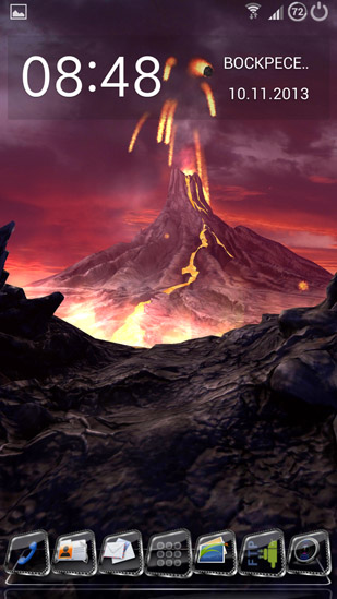 Volcano 3D - ladda ner levande bakgrundsbilder till Android 1.0 mobiler.