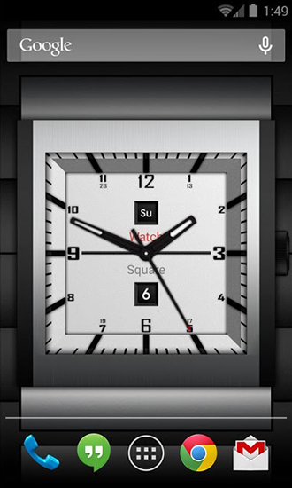 Gratis With clock live wallpaper för Android på surfplattan arbetsbordet: Watch square lite.