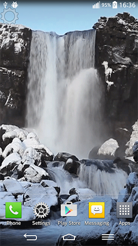 Ladda ner Waterfall sounds - gratis live wallpaper för Android på skrivbordet.