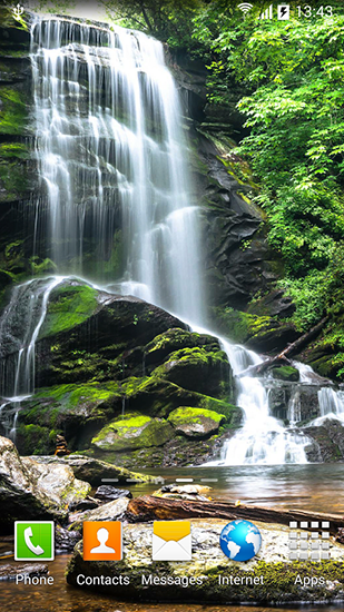 Waterfalls - ladda ner levande bakgrundsbilder till Android 5.1 mobiler.
