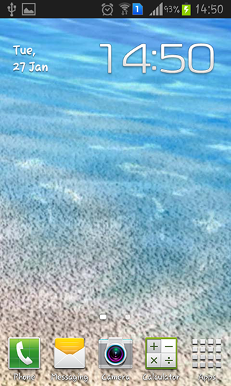 Waves beach - ladda ner levande bakgrundsbilder till Android 2.2 mobiler.