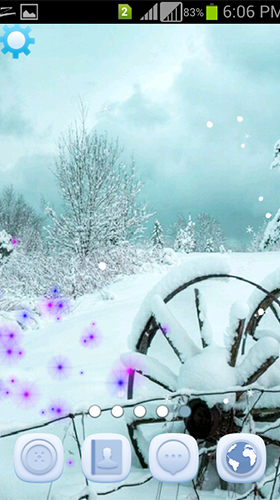 Ladda ner Winter snowfall by AppQueen Inc. - gratis live wallpaper för Android på skrivbordet.