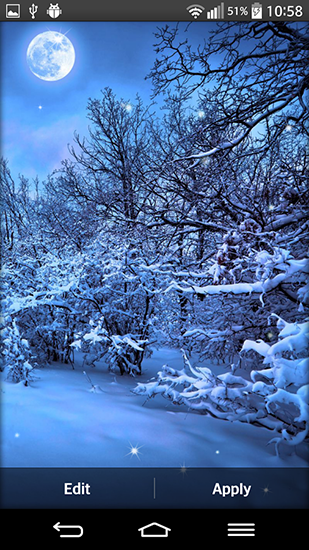 Winter by My live wallpaper - ladda ner levande bakgrundsbilder till Android 2.3.4 mobiler.
