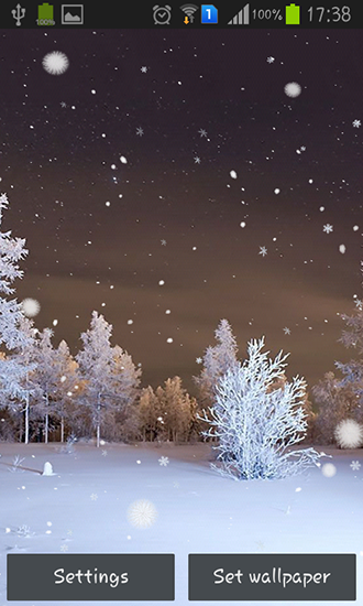 Winter forest - ladda ner levande bakgrundsbilder till Android 2.3 mobiler.