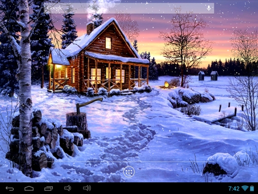 Winter holiday - ladda ner levande bakgrundsbilder till Android 2.1 mobiler.