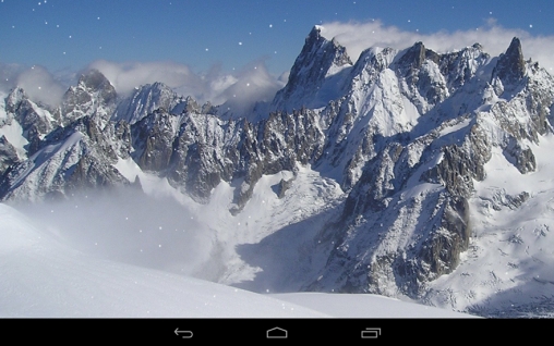 Gratis Interactive live wallpaper för Android på surfplattan arbetsbordet: Winter mountains.