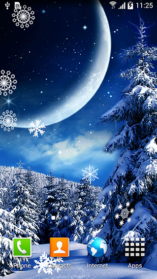 Gratis levande bakgrundsbilder Winter night by Blackbird wallpapers på Android-mobiler och surfplattor.