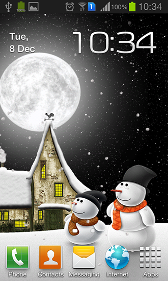 Winter night by Mebsoftware - ladda ner levande bakgrundsbilder till Android 2.3.5 mobiler.
