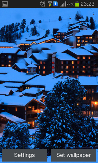 Gratis levande bakgrundsbilder Winter night mountains på Android-mobiler och surfplattor.