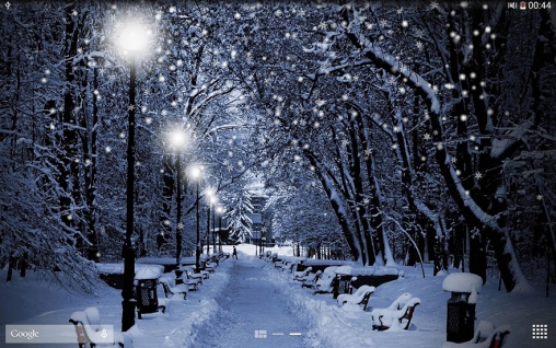 Winter snow - ladda ner levande bakgrundsbilder till Android 5.1 mobiler.