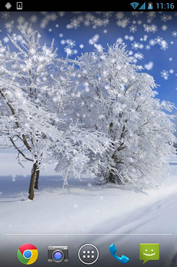 Winter: Snow by Orchid - ladda ner levande bakgrundsbilder till Android 4.4.2 mobiler.