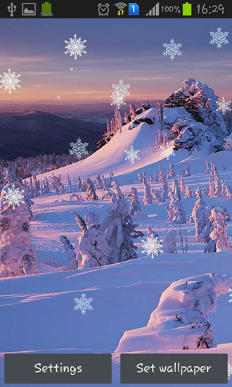 Gratis levande bakgrundsbilder Winter sunset på Android-mobiler och surfplattor.