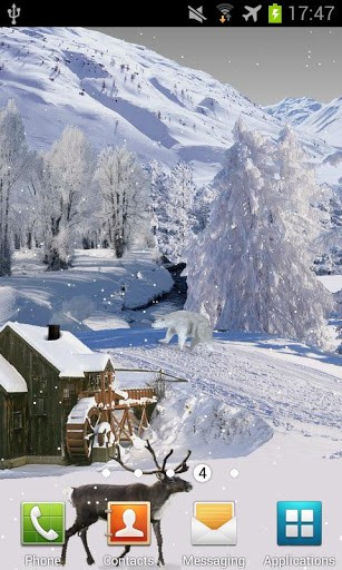 Winter white - ladda ner levande bakgrundsbilder till Android 2.2 mobiler.